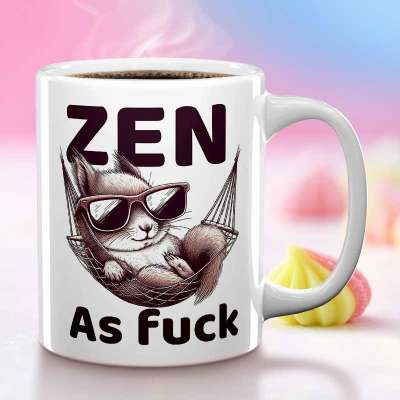 Cana personalizata „Zen as fuck” – pentru acele momente in care simti ca viata este prea stresanta si vrei sa adopti o atitudine relaxata si zen.